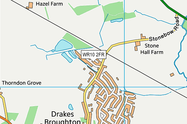 WR10 2FR map - OS VectorMap District (Ordnance Survey) WR10 2FR map - OS VectorMap District (Ordnance Survey)