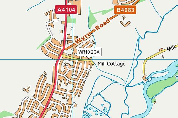 WR10 2GA map - OS VectorMap District (Ordnance Survey) WR10 2GA map - OS VectorMap District (Ordnance Survey)