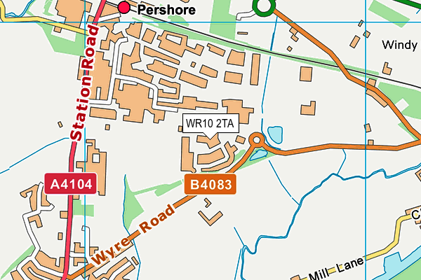 WR10 2TA map - OS VectorMap District (Ordnance Survey) WR10 2TA map - OS VectorMap District (Ordnance Survey)