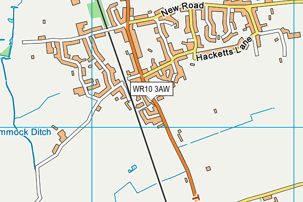 WR10 3AW map - OS VectorMap District (Ordnance Survey) WR10 3AW map - OS VectorMap District (Ordnance Survey)