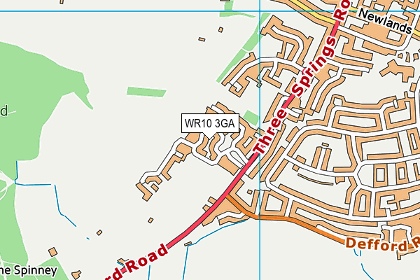 WR10 3GA map - OS VectorMap District (Ordnance Survey) WR10 3GA map - OS VectorMap District (Ordnance Survey)