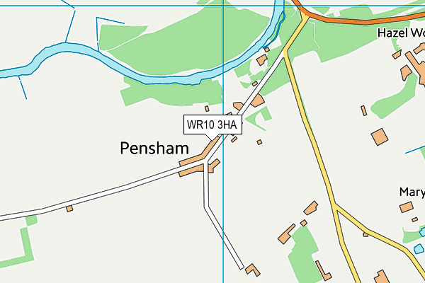 WR10 3HA map - OS VectorMap District (Ordnance Survey)