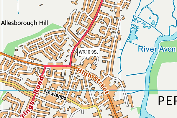 WR10 9SJ map - OS VectorMap District (Ordnance Survey) WR10 9SJ map - OS VectorMap District (Ordnance Survey)