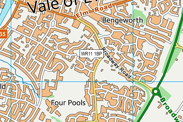 WR11 1BP map - OS VectorMap District (Ordnance Survey) WR11 1BP map - OS VectorMap District (Ordnance Survey)