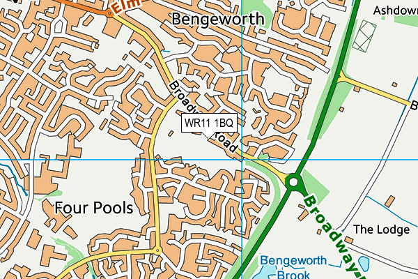 WR11 1BQ map - OS VectorMap District (Ordnance Survey) WR11 1BQ map - OS VectorMap District (Ordnance Survey)