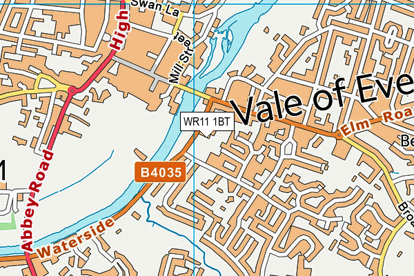 WR11 1BT map - OS VectorMap District (Ordnance Survey) WR11 1BT map - OS VectorMap District (Ordnance Survey)