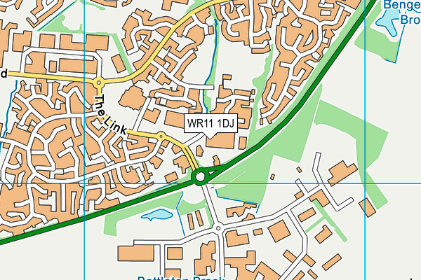 WR11 1DJ map - OS VectorMap District (Ordnance Survey) WR11 1DJ map - OS VectorMap District (Ordnance Survey)