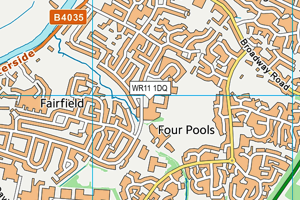 WR11 1DQ map - OS VectorMap District (Ordnance Survey) WR11 1DQ map - OS VectorMap District (Ordnance Survey)