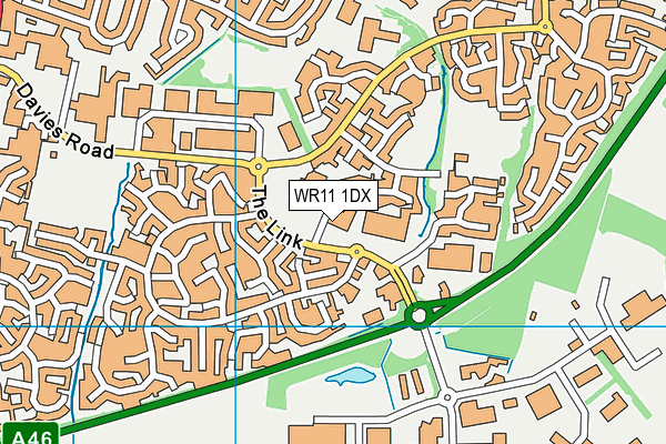 WR11 1DX map - OS VectorMap District (Ordnance Survey) WR11 1DX map - OS VectorMap District (Ordnance Survey)