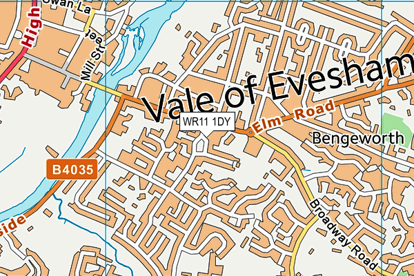 WR11 1DY map - OS VectorMap District (Ordnance Survey) WR11 1DY map - OS VectorMap District (Ordnance Survey)