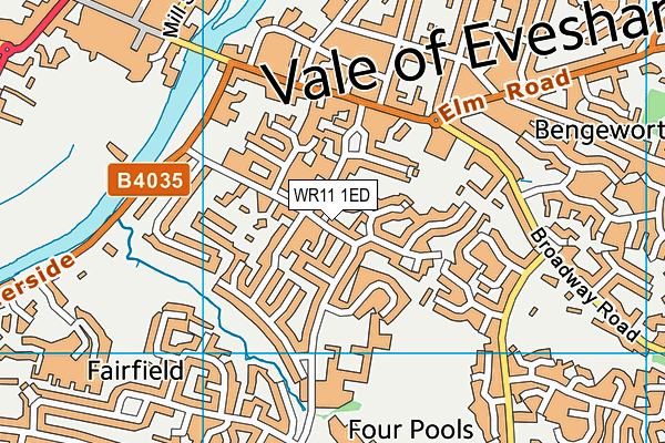 WR11 1ED map - OS VectorMap District (Ordnance Survey) WR11 1ED map - OS VectorMap District (Ordnance Survey)
