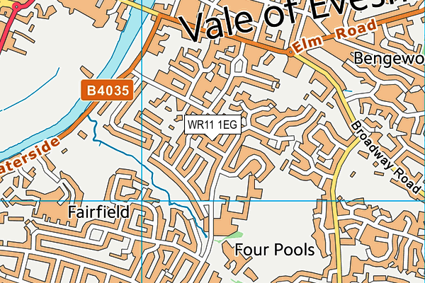 WR11 1EG map - OS VectorMap District (Ordnance Survey) WR11 1EG map - OS VectorMap District (Ordnance Survey)