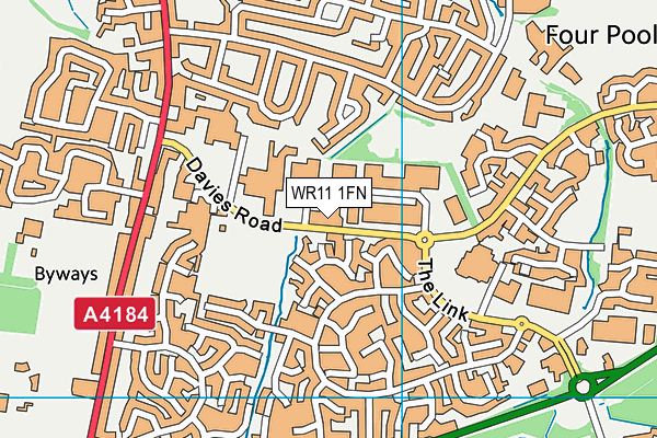 WR11 1FN map - OS VectorMap District (Ordnance Survey) WR11 1FN map - OS VectorMap District (Ordnance Survey)