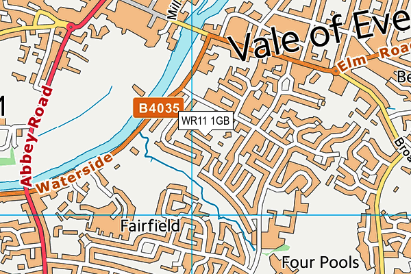 WR11 1GB map - OS VectorMap District (Ordnance Survey) WR11 1GB map - OS VectorMap District (Ordnance Survey)