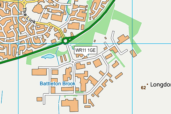 WR11 1GE map - OS VectorMap District (Ordnance Survey) WR11 1GE map - OS VectorMap District (Ordnance Survey)