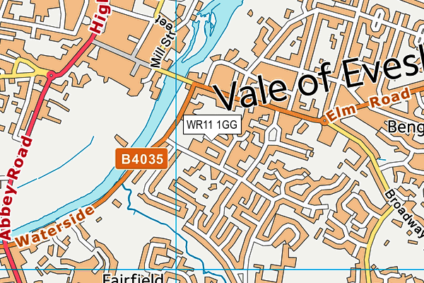 WR11 1GG map - OS VectorMap District (Ordnance Survey) WR11 1GG map - OS VectorMap District (Ordnance Survey)