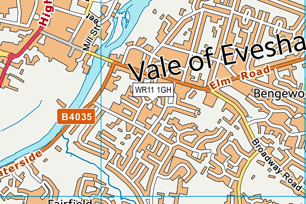 WR11 1GH map - OS VectorMap District (Ordnance Survey) WR11 1GH map - OS VectorMap District (Ordnance Survey)