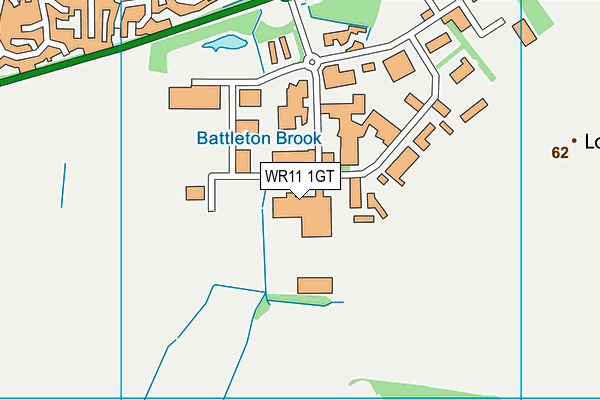 WR11 1GT map - OS VectorMap District (Ordnance Survey) WR11 1GT map - OS VectorMap District (Ordnance Survey)