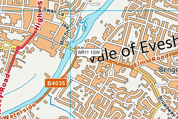WR11 1GW map - OS VectorMap District (Ordnance Survey) WR11 1GW map - OS VectorMap District (Ordnance Survey)