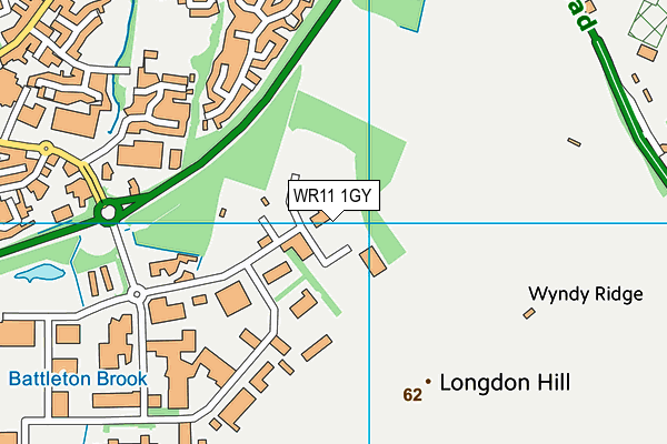WR11 1GY map - OS VectorMap District (Ordnance Survey) WR11 1GY map - OS VectorMap District (Ordnance Survey)