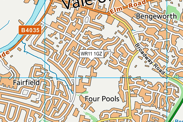 WR11 1GZ map - OS VectorMap District (Ordnance Survey) WR11 1GZ map - OS VectorMap District (Ordnance Survey)