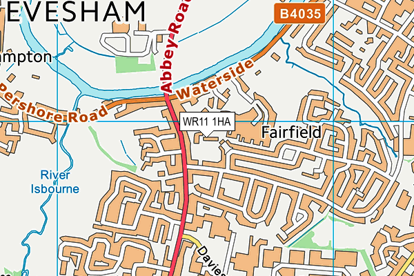 WR11 1HA map - OS VectorMap District (Ordnance Survey)