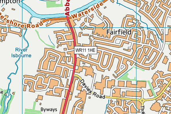 WR11 1HE map - OS VectorMap District (Ordnance Survey) WR11 1HE map - OS VectorMap District (Ordnance Survey)