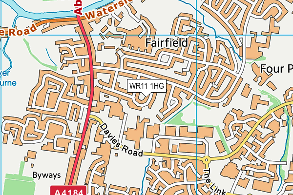 WR11 1HG map - OS VectorMap District (Ordnance Survey) WR11 1HG map - OS VectorMap District (Ordnance Survey)