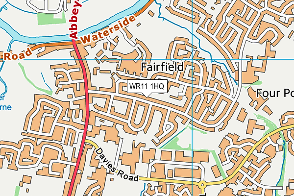WR11 1HQ map - OS VectorMap District (Ordnance Survey) WR11 1HQ map - OS VectorMap District (Ordnance Survey)