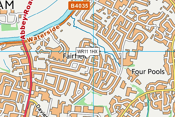 WR11 1HX map - OS VectorMap District (Ordnance Survey) WR11 1HX map - OS VectorMap District (Ordnance Survey)