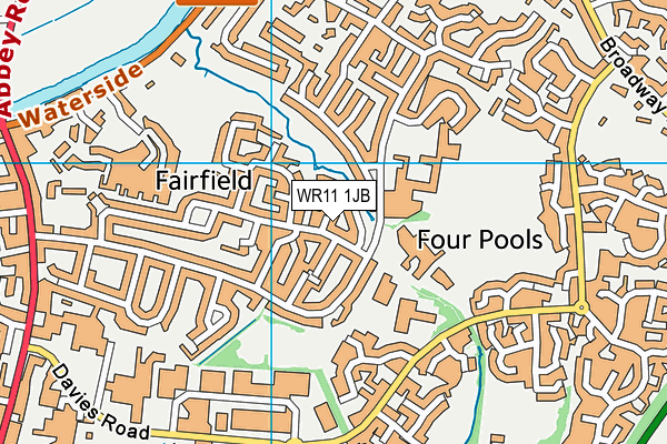 WR11 1JB map - OS VectorMap District (Ordnance Survey) WR11 1JB map - OS VectorMap District (Ordnance Survey)