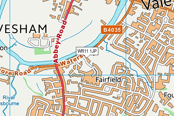 WR11 1JP map - OS VectorMap District (Ordnance Survey) WR11 1JP map - OS VectorMap District (Ordnance Survey)