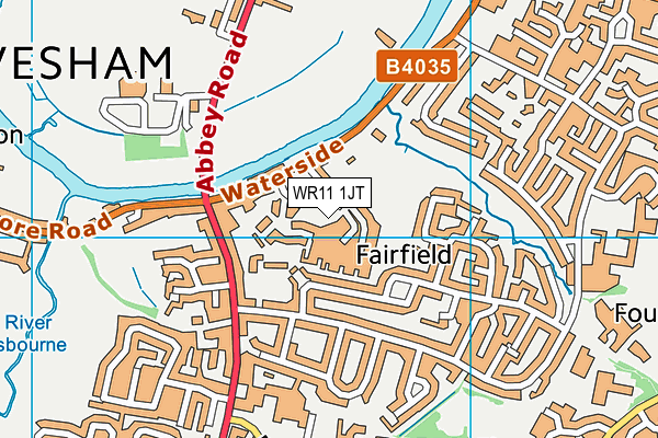 WR11 1JT map - OS VectorMap District (Ordnance Survey)