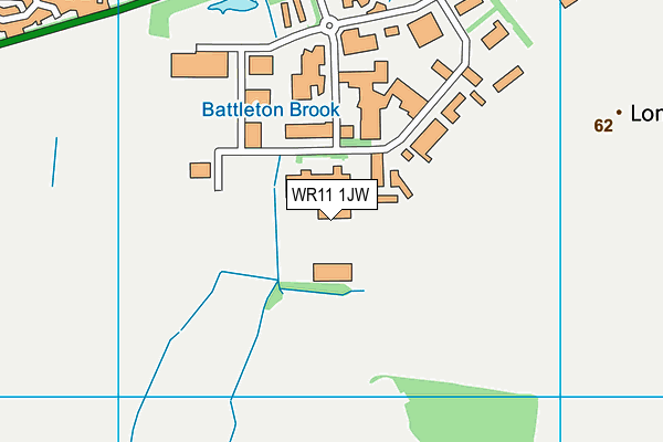 WR11 1JW map - OS VectorMap District (Ordnance Survey) WR11 1JW map - OS VectorMap District (Ordnance Survey)