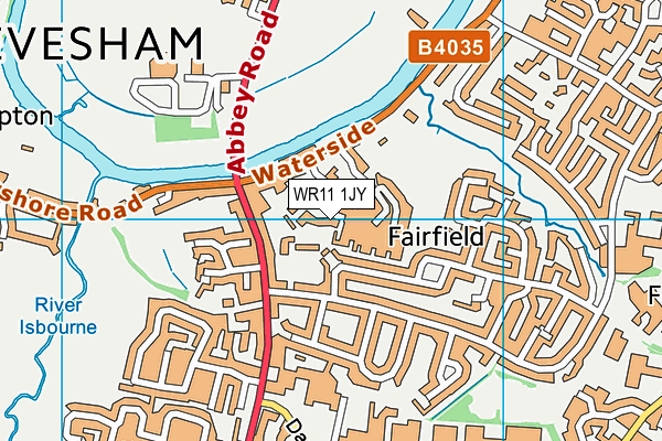 WR11 1JY map - OS VectorMap District (Ordnance Survey)
