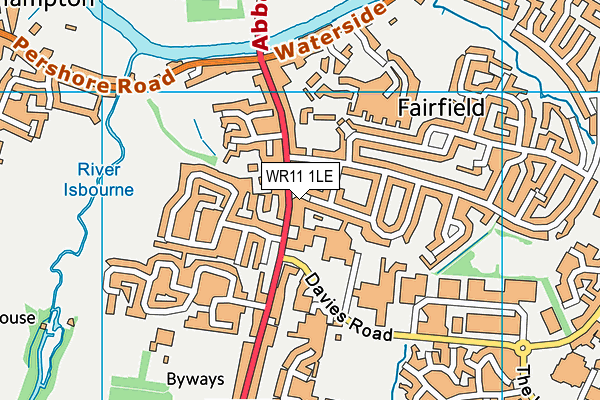 WR11 1LE map - OS VectorMap District (Ordnance Survey) WR11 1LE map - OS VectorMap District (Ordnance Survey)