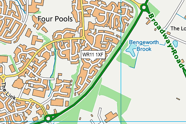 WR11 1XF map - OS VectorMap District (Ordnance Survey) WR11 1XF map - OS VectorMap District (Ordnance Survey)