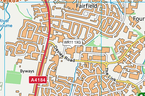WR11 1XG map - OS VectorMap District (Ordnance Survey) WR11 1XG map - OS VectorMap District (Ordnance Survey)