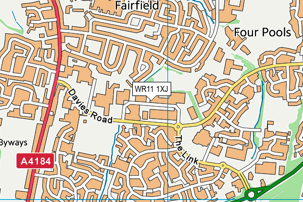 WR11 1XJ map - OS VectorMap District (Ordnance Survey) WR11 1XJ map - OS VectorMap District (Ordnance Survey)