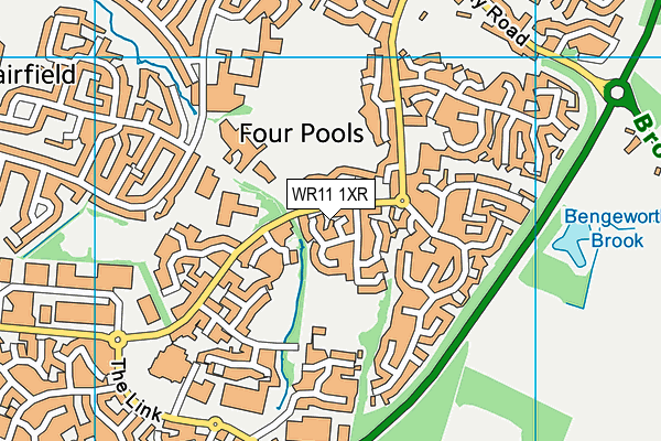 WR11 1XR map - OS VectorMap District (Ordnance Survey) WR11 1XR map - OS VectorMap District (Ordnance Survey)