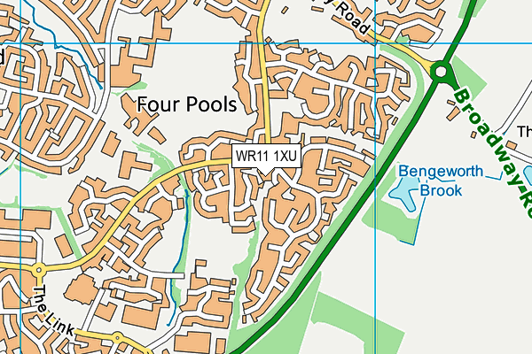 WR11 1XU map - OS VectorMap District (Ordnance Survey) WR11 1XU map - OS VectorMap District (Ordnance Survey)