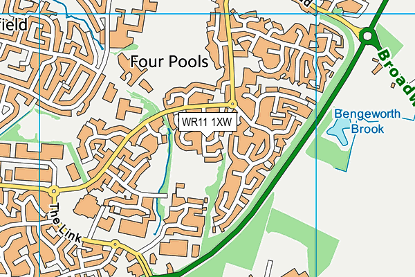 WR11 1XW map - OS VectorMap District (Ordnance Survey) WR11 1XW map - OS VectorMap District (Ordnance Survey)