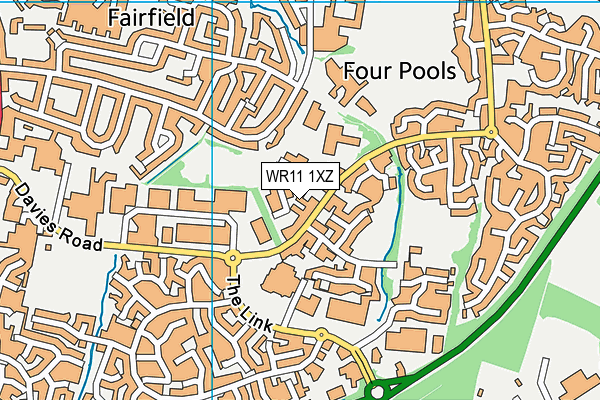 WR11 1XZ map - OS VectorMap District (Ordnance Survey) WR11 1XZ map - OS VectorMap District (Ordnance Survey)