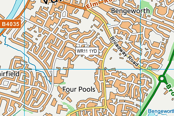 WR11 1YD map - OS VectorMap District (Ordnance Survey) WR11 1YD map - OS VectorMap District (Ordnance Survey)