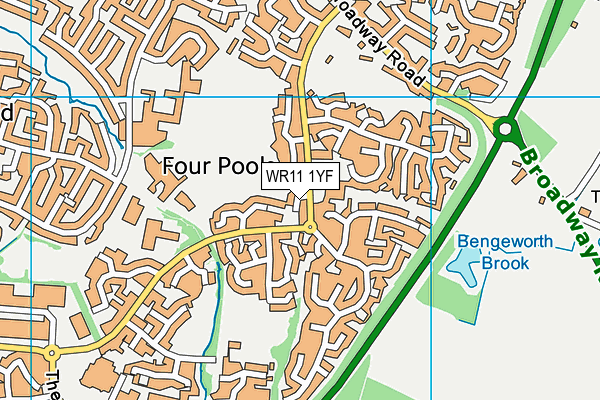WR11 1YF map - OS VectorMap District (Ordnance Survey) WR11 1YF map - OS VectorMap District (Ordnance Survey)