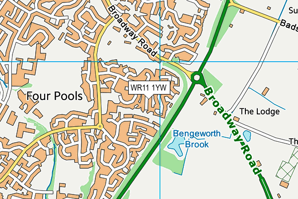 WR11 1YW map - OS VectorMap District (Ordnance Survey) WR11 1YW map - OS VectorMap District (Ordnance Survey)