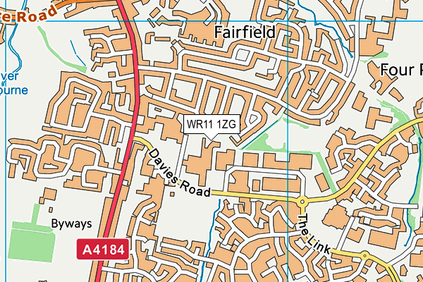 WR11 1ZG map - OS VectorMap District (Ordnance Survey) WR11 1ZG map - OS VectorMap District (Ordnance Survey)