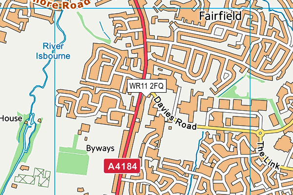 WR11 2FQ map - OS VectorMap District (Ordnance Survey)