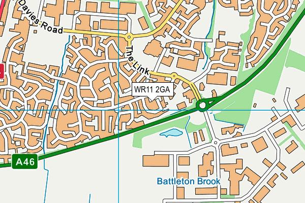 WR11 2GA map - OS VectorMap District (Ordnance Survey) WR11 2GA map - OS VectorMap District (Ordnance Survey)