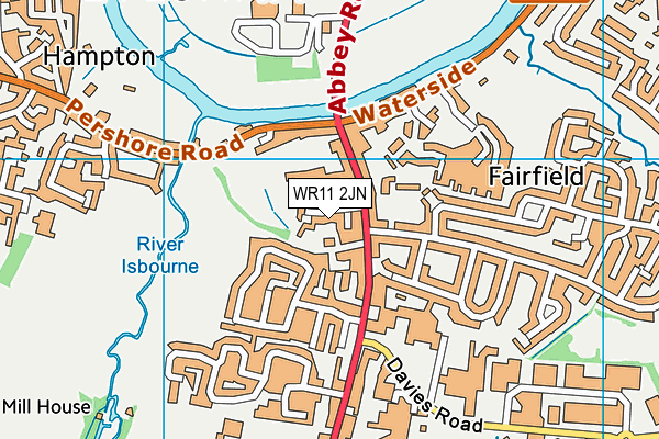 WR11 2JN map - OS VectorMap District (Ordnance Survey)